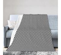 Leggero versatile bianco e nero della coperta della stampa del plaid per il | Morbido viaggio ufficio compleanno camera da letto decorazione casa donne adulti regali tutte le stagioni Birthda