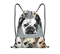 Leggero Zaino Coulisse American Cowdog Head Sacca Zaino Sportivo Fashion Sacca Sportiva per Adulto Viaggi Vacanze 36X42cm