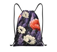 Leggero Zaino Coulisse Flower Graphic Pattern Zainetto Fashion Sacca Sportiva Palestra per Adulto Sport Nuoto 36X42Cm