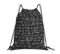 Leggero Zaino Coulisse Math Pattern Zainetto Fashion Sacca Sportiva Palestra per Sport Viaggi Yoga 36X42cm