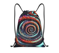 Leggero Zaino Coulisse Space Spiral Cosmic Zainetti Fashion Sacca Ginnastica per Spiaggia Nuoto Donna 36X42cm