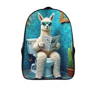 leggi ad alta voce tracolla regolabile zainetti 2 scomparto alpaca divertente stampato in 3d impermeabile zaini grande capacità zaino per studenti-16,unisex per adulto per campeggio escursionismo