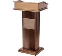 Leggi da pavimento in acciaio inox con spazio di archiviazioneLogo personalizzato e opzioni di testo ideali per chiese, scuole, seminari ed eventi, pulpiti e stand per leggio