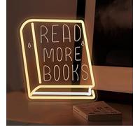 Leggi di più Libri Insegna al neon Leggi Libri Luci al neon Classroom LED Neon Light Up Sign per Bookshop Bookstore Biblioteca Studio Sala di lettura Festa con interruttore dimmerabile