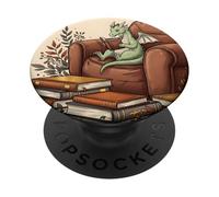 Leggi di più Libri Lettura accogliente del drago carino PopSockets PopGrip Adesivo