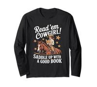 Leggi "Em Cowgirl in sella con un buon libro Rodeo Bookworm Maglia a Manica