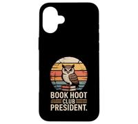 Leggi Hoot Ripeti Gufo Retro Lettura Libro Amante Custodia per iPhone 16 Plus