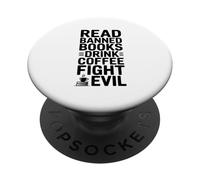 Leggi i libri vietati Bere caffè combattere il male PopSockets PopGrip Adesivo
