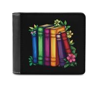 Leggi il libro variopinto degli uomini Bifold Portafoglio Slim Cash Card Holder Leather Purse