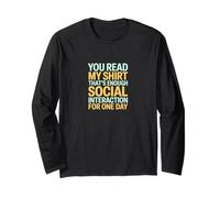 Leggi la mia Maglietta Che è Abbastanza interazione Sociale Maglia a Manica