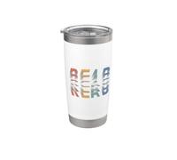 Leggi le parole sembrano girare pagine Libri Reader Bookworm Bicchiere termico in acciaio inox doppia parete