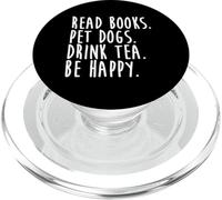 Leggi libri Animali Domestici Cani Bere Tè Be Happy Libro PopSockets PopGrip per MagSafe