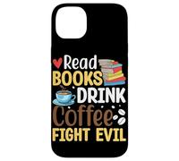 Leggi Libri Drink Coffee Fight Evil Custodia per iPhone 14 Plus