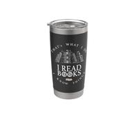 Leggi libri e so cose Amante dei libri Bicchiere termico in acciaio inox doppia parete