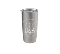 Leggi libri e so cose Amante dei libri Bicchiere termico in acciaio inox doppia parete
