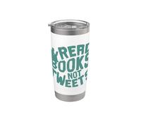 Leggi libri, non tweet Bicchiere termico in acciaio inox doppia parete