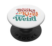 Leggi Libri Rimani Strano Groovy Bookworm Reader PopSockets PopGrip Adesivo