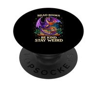 Leggi libri Sii gentile Rimani strano drago Bookworm Leggere libri PopSockets PopGrip Adesivo