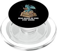 Leggi libri Sii gentile Rimani strano drago lettura libro Nerd PopSockets PopGrip per MagSafe