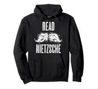Leggi Nietzsche Philosopher Baffi Camicia - Regalo filosofico Felpa con Cappuccio