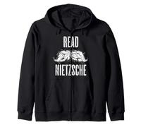 Leggi Nietzsche Philosopher Baffi Camicia - Regalo filosofico Felpa con Cappuccio