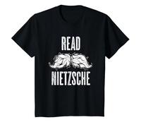 Leggi Nietzsche Philosopher Baffi Camicia - Regalo filosofico Maglietta, Bambini, Nero, 3 Anni