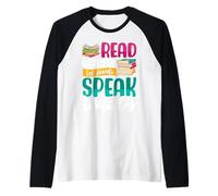 Leggi tranquillamente Lascia che le parole parlino ad alta voce Maglia con Maniche Raglan