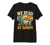 Leggiamo All'alba Rana Bookworm Reading Maglietta Premium