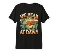 Leggiamo All'alba Rana Bookworm Reading Maglietta Premium