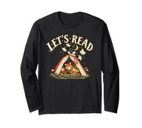 Leggiamo Cute Fox Book Lover Reading Storybook Teacher Maglia a Manica
