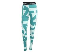 Legging multistrato sintetico donna adidas Turquoise XS
