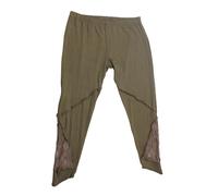 Leggings 3/4 Capri con pizzo marrone-marrone chiaro taglia unica jersey