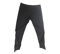 Leggings 3/4 Capri con pizzo nero taglia unica jersey