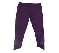 Leggings 3/4 Capri con pizzo viola taglia unica jersey