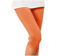 Leggings 3/4 Donna Fuseaux Sportivi da Scrunch Butt Tessuto Ginocchio Pantaloni Opaco Elastici Morbido Cuciture Pantacollant Anticellulite per Sport, Palestra, Yoga