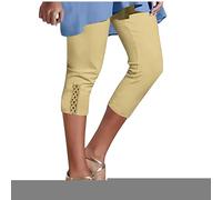 Leggings 3/4 Donna Fuseaux Sportivi da Yoga Pants Elasticizzati Pantaloni a Vita Alta Morbidi e Confortevoli Fitness per Sport, Palestra,