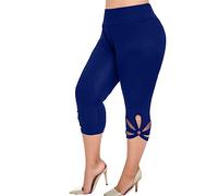 Leggings 3/4 Donna Leggins Push up a Vita Alta Elastici Yoga Fitness Jogging Tessuto Ginocchio Pantaloni Opaco Morbido Controllo della per Sportivi o Casual 2025