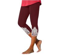 Leggings 3/4 Donna Leggins Push up a Vita Alta Opaco Booty Scrunch Tessuto Ginocchio Pantaloni Elastici Morbido Cuciture Pantacollant Anticellulite per Sportivi o Casual 2025