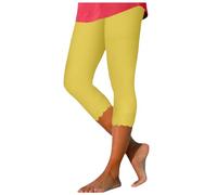 Leggings 3/4 Donna Leggins Push up a Vita Alta Sportivi Scrunch Butt Pantaloni Casual Sudore Pilates Yoga Traspirante Elastici Leggero Shorty Cotone per o 2025