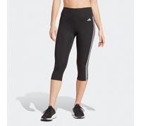 Leggings 3/4 vita alta Essentials 3 Stripes Nero XS Tinta unita