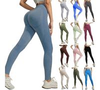 Leggings 3D da donna, anti cellulite, a compressione, a vita alta, con push up, opachi, per il controllo della pancia, per il fitness, elasticizzati, comodi per lo sport e la vita quotidiana, Blu 6