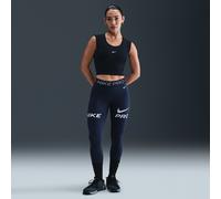 Leggings a 7/8 a vita media con grafica e inserto in mesh Nike Pro - Donna - Blu XS (IT 36-38)