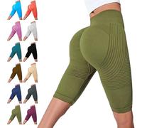 Leggings a compressione 3D corti, leggings a compressione 3D, da donna, anti cellulite, taglio alto, rassodanti i glutei, pantaloncini da yoga, 2, XL