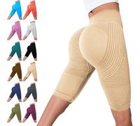 Leggings a compressione 3D corti, leggings a compressione 3D, da donna, anti cellulite, taglio alto, rassodanti i glutei, pantaloncini da yoga, 8, M