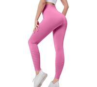 Leggings a compressione da donna per controllo della pancia, pantaloni elastici per palestra, vita alta, sollevamento glutei, allenamento, sport, corsa, collant aderenti, senza cuciture, pantaloni