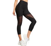 Leggings a tre quarti con rete LE-25081 - Nera / M