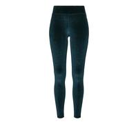 Urban Classics Ladies High Waist Velvet Leggings, Blu (Teal), XS Donna
