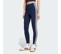 adidas Originals - adicolor - Leggings blu indaco notte e bianchi con 3 strisce 2XS