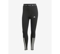 Leggings adidas 7/8 TECHFIT 3 strisce nero puro bianco donna - M