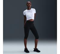 Nike - One Training - Leggings stile capri neri a vita alta-Nero XS